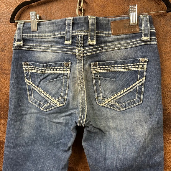 BKE Addison 26R Blue Heavy Thread Rodeo Western Women's 26" x 31 1/2" Jean - Picture 8 of 10